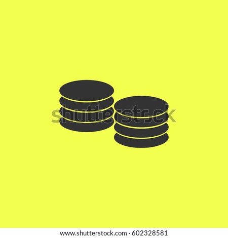 Penny icon flat. 