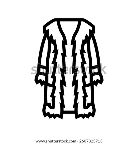penny lane coat stylish clothes line icon vector. penny lane coat stylish clothes sign. isolated contour symbol black illustration