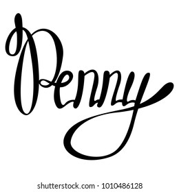 Penny name lettering