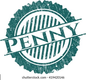 Penny rubber grunge texture stamp