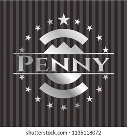 Penny silver shiny badge