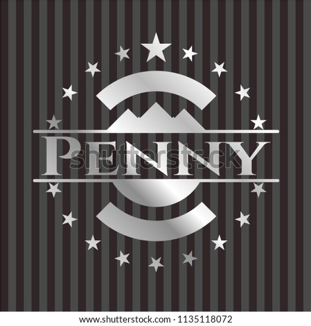 Penny silver shiny badge