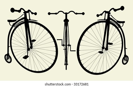 Penny-Farthing Bicycle Vector 02