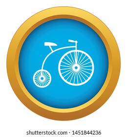 Penny-farthing icon blue vector isolated on white background for any design