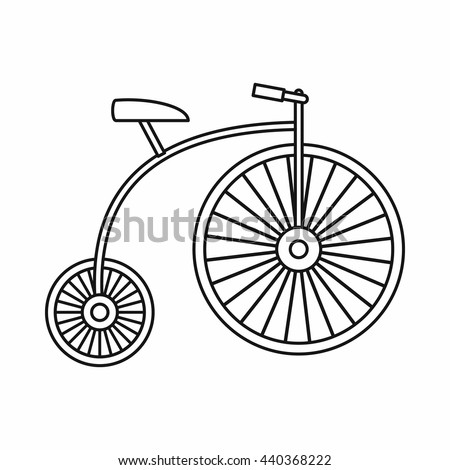 Penny-farthing icon, outline style