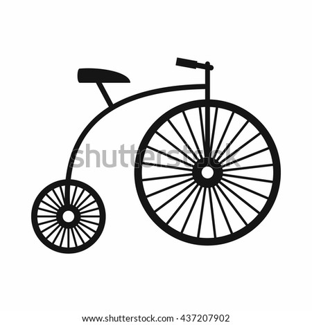 Penny-farthing icon, simple style