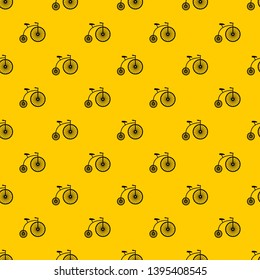 Penny-farthing pattern seamless vector repeat geometric yellow for any design