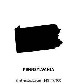 pennysylvania - usa map vector design template