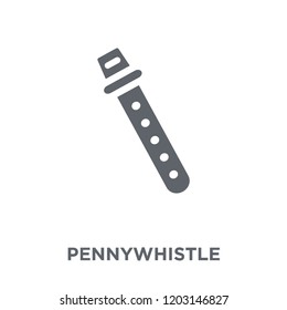 Pennywhistle icon. Pennywhistle design concept from Music collection. Simple element vector illustration on white background.