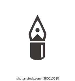 Pen-pencil. Symbol, icon, isolated pattern stationery. Vector