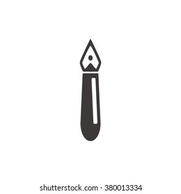 Pen-pencil. Symbol, icon, isolated pattern stationery. Vector EPS 10