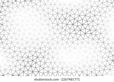 Papel de escritorio basado en el mosaico de la rosa con el patrón de forma del pentágono repetitivo de desaparición como plantilla de fondo - Líneas negras sobre fondo blanco - Diseño gráfico plano vectorial