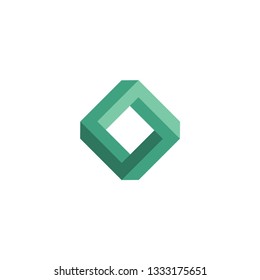 Penrose Square Icon On A White Background