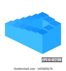 Penrose Stairs Steps Impossible Object Optical Illusion Impossible Staircase EPS10 Vector