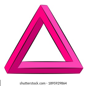 Penrose triangle eps10 vector illustration isolated on white background.
