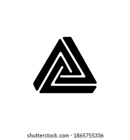 Penrose Triangle icon in vector. Logotype