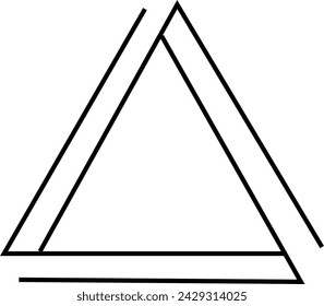 Logo del triángulo de Penrose. Plantilla de diseño de vector de bucle infinito imposible abstracto