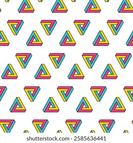penrose triangle pattern vector design illustration