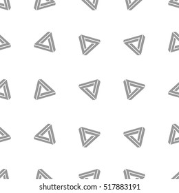 Penrose triangle seamless vector pattern