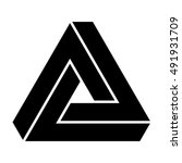 Penrose triangle, vector illustration
