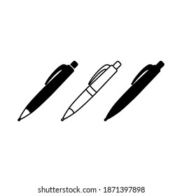 Icono de la pluma en diseño plano de moda