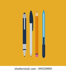 Pens & Pencil vector illustration
