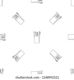 Pens set pattern seamless vector repeat geometric for any web design