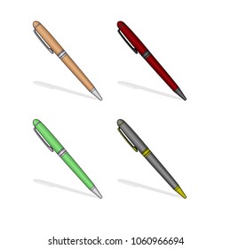 Pens Vector Illustration
