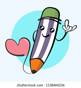 pensil lovely vector isolated illustration