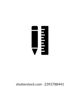 Pensil and ruler icon vector for web site Computer and mobile app