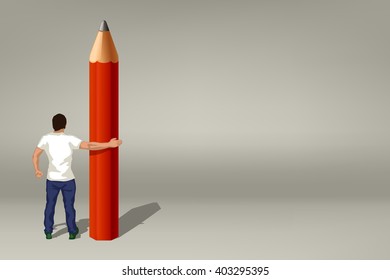 pensil silhouette man