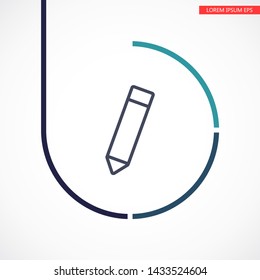pensil Vector icon . Lorem Ipsum Illustration design