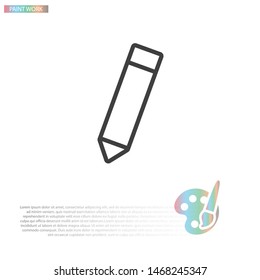 pensil Vector icon . Lorem Ipsum Illustration design