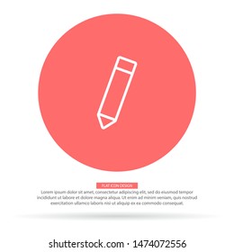 pensil Vector icon . Lorem Ipsum Illustration design