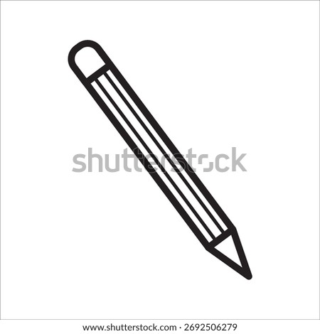 pensil Vector icon simple flat liner illustration on white background.