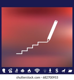 pensil web icon. vector