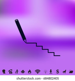 pensil web icon. vector