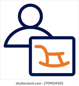 Ícone Duotônico da Pensão. Ilustração de vetor simples no plano de fundo branco