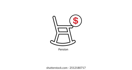 Pension Fund and Retirement Savings Vector Icon