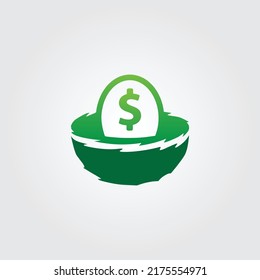 Pension fund vector icon on white background