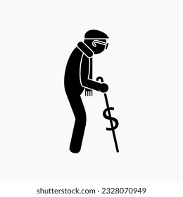 Pension Icon. Rest, Superannuation Symbol.