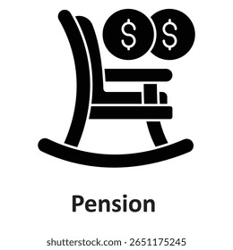 Pension insurance :Vector Icon which can easily modify or edit
