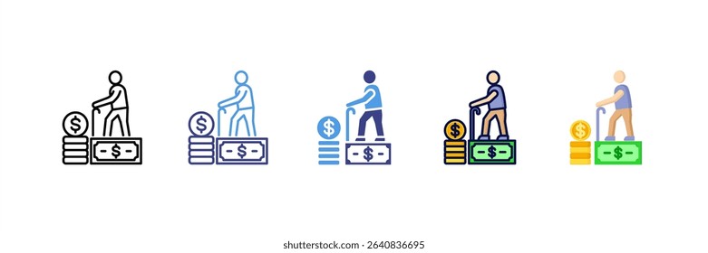 Pension Multi Style Icon Set