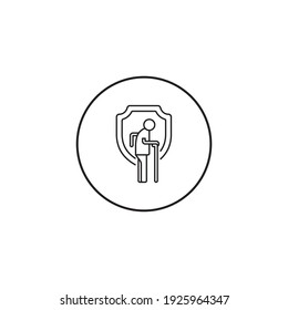 pension outline icon isolated in background