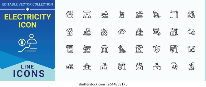 Pension Plan icon set. Pack of elderly, deposit, insurance, pensioner, pension, senior. Retirement Plan icon. Thin outline icons pack. Editable stroke. Vector collection.