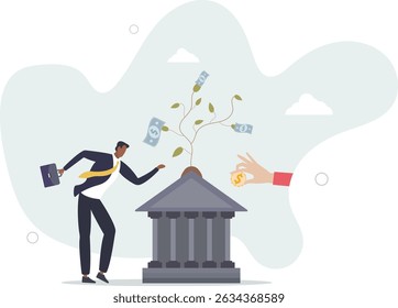 pension or savings growth, increase wealth, dividends or capital gain profit, interest rate return concept. character life .