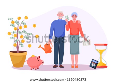 Pension savings money investment in retirement mutual fund