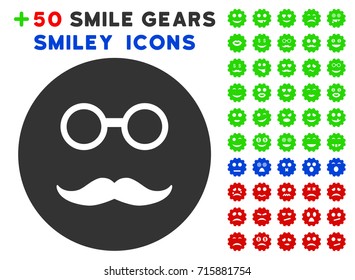 Pension Smiley icon with colored bonus mood pictures. Vector illustration style is flat iconic elements for web design, app user interfaces, messaging.