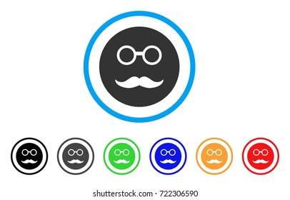 Pension Smiley icon. Vector illustration style is a flat iconic pension smiley symbol with black, gray, green, blue, red, orange color variants. Designed for web and software interfaces.