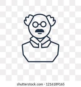 Pension vector outline icon isolated on transparent background, high quality linear Pension transparency concept can be used web and mobile